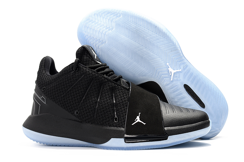 Jordan CP3 XI All Black Ice Sole Shoes - Click Image to Close